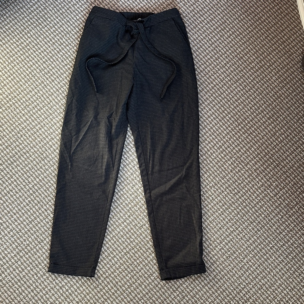 Mango Black Textured Trousers